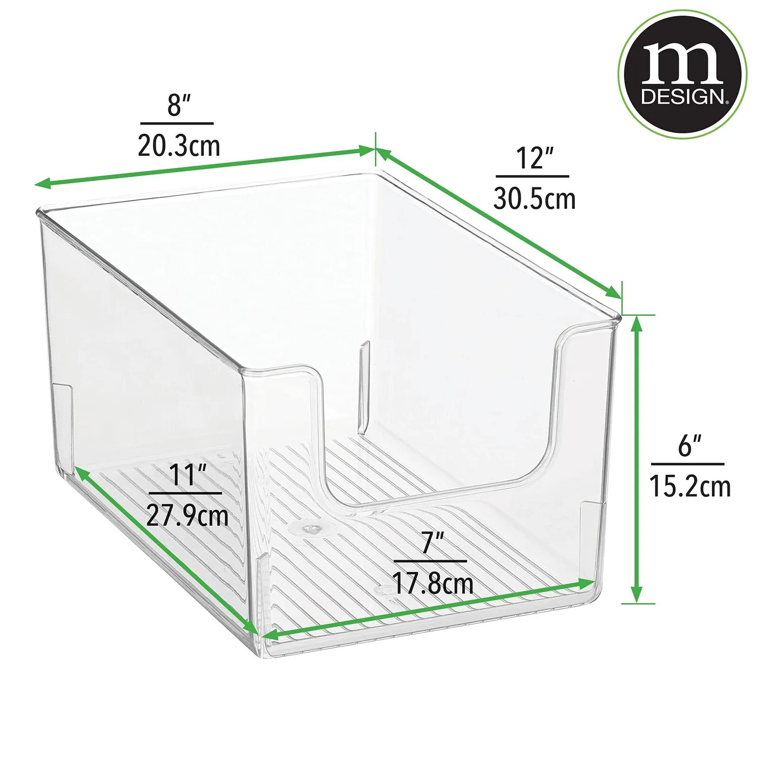 mDesign Aufbewahrungsbox offene Front durchsichtig Kunststoff