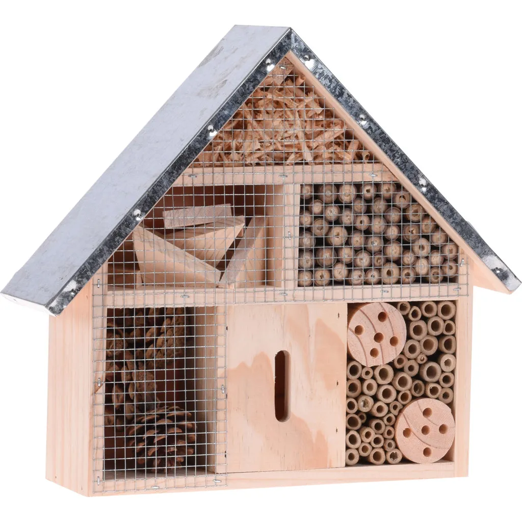 Kreher Insektenhotel Metalldach Bienenhaus XL Holz
