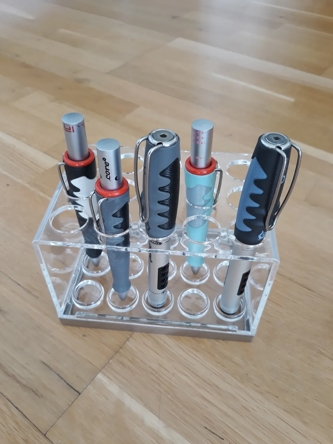 mDesign Kosmetik Organizer 15 Fächer weiß-rotgold für Make-up