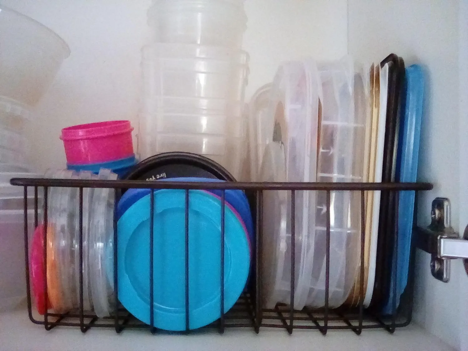 mDesign Deckelhalter Küchen Organizer silberfarben 3 Fächer Metall