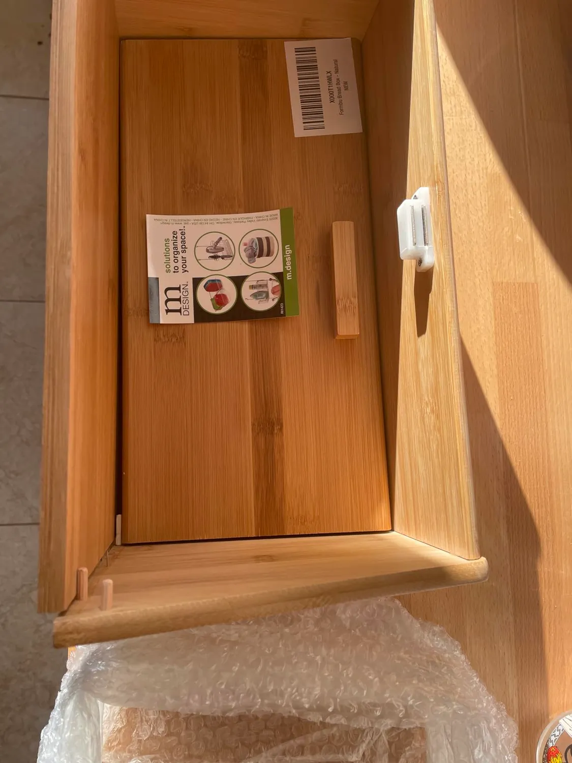mDesign Brotkasten Bambus natur mit Deckel Brotbox Holz