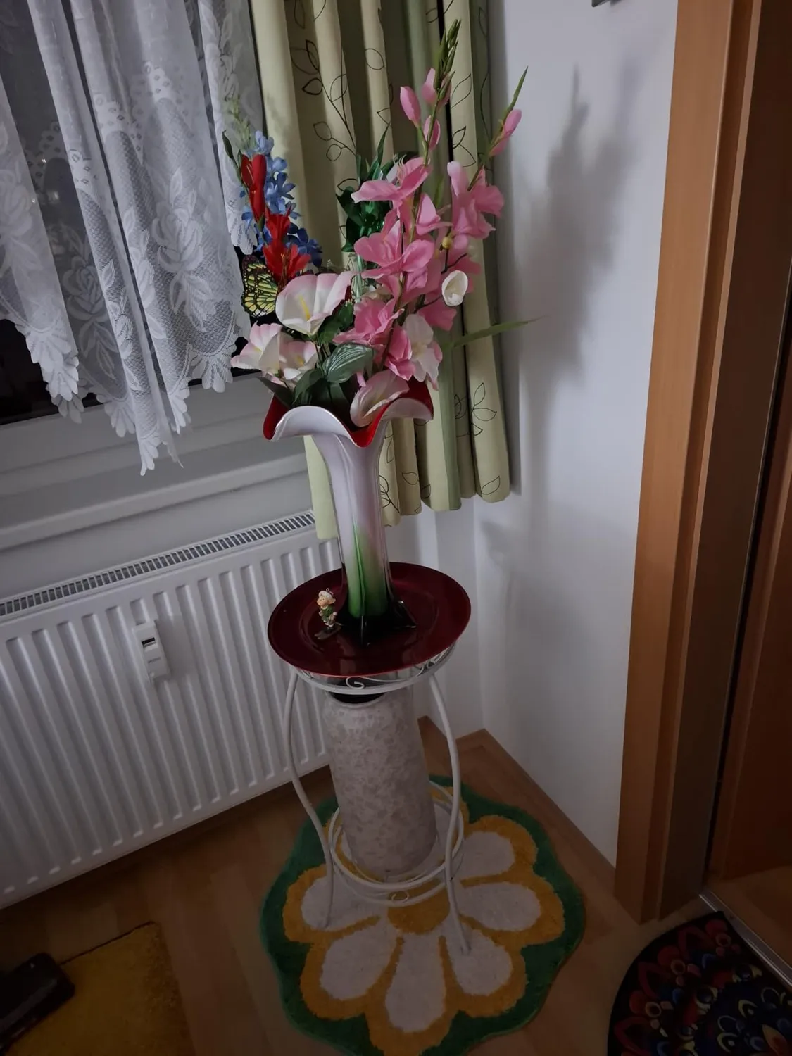 BOMCLAP Pflanzenständer Metall schwarz 69cm 2-stufig Blumenständer
