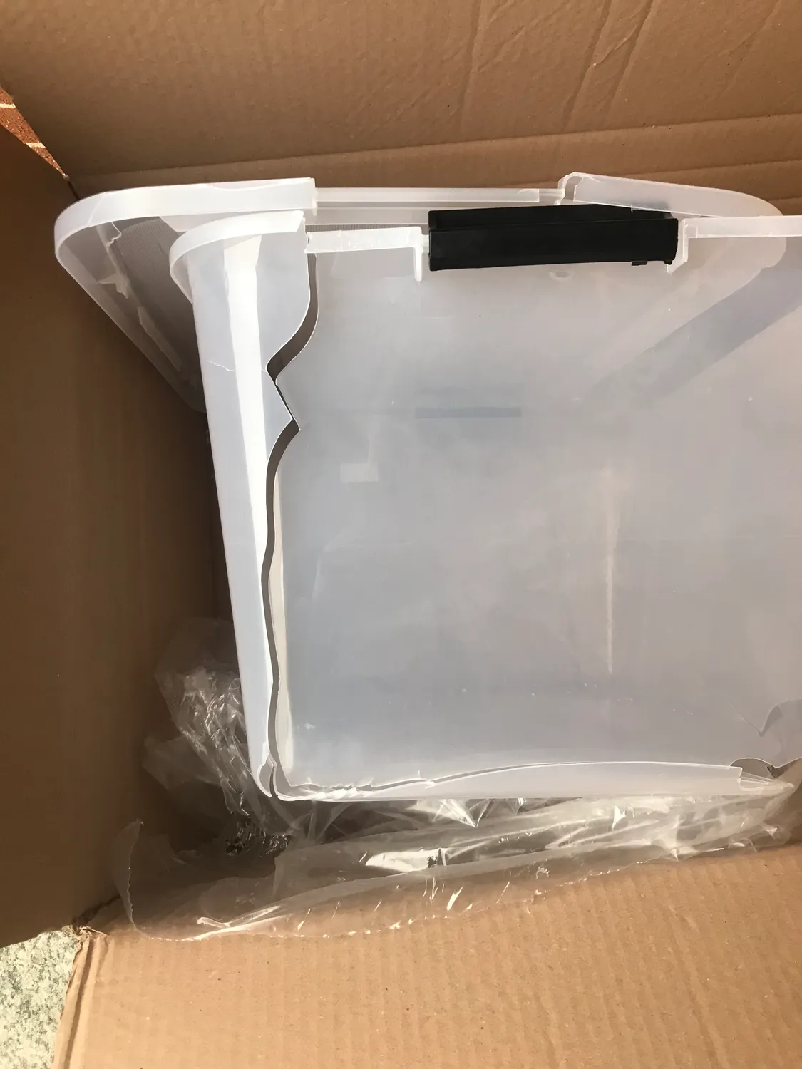 Iris Ohyama Top Box TB-45 Aufbewahrungsbox 45 L 4er-Set transparent