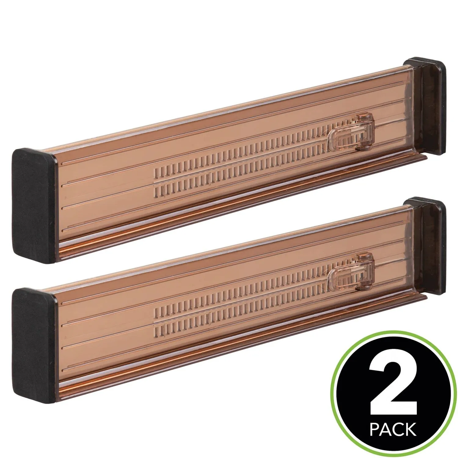 M Design Schubladenteiler Kunststoff 2er-Set beige-schwarz verstellbar