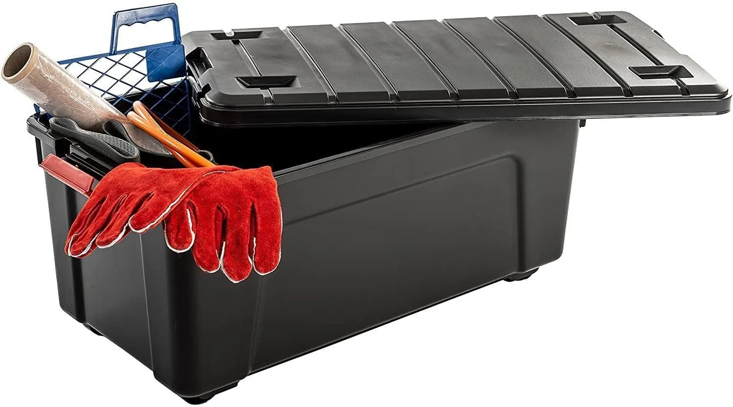 Iris Ohyama SIA-75 Aufbewahrungsbox 75L 3er Set schwarz robust