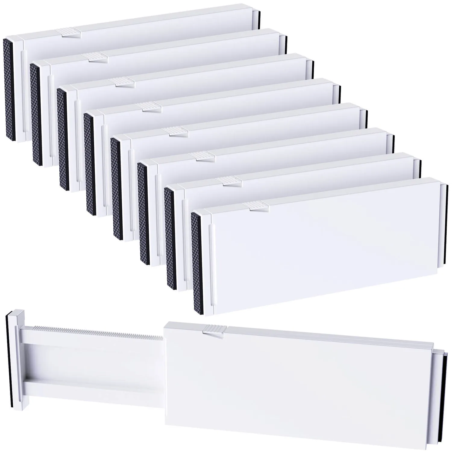 Lifewit Schubladenteiler 11-17 Zoll Organizer 5er Weiß verstellbar