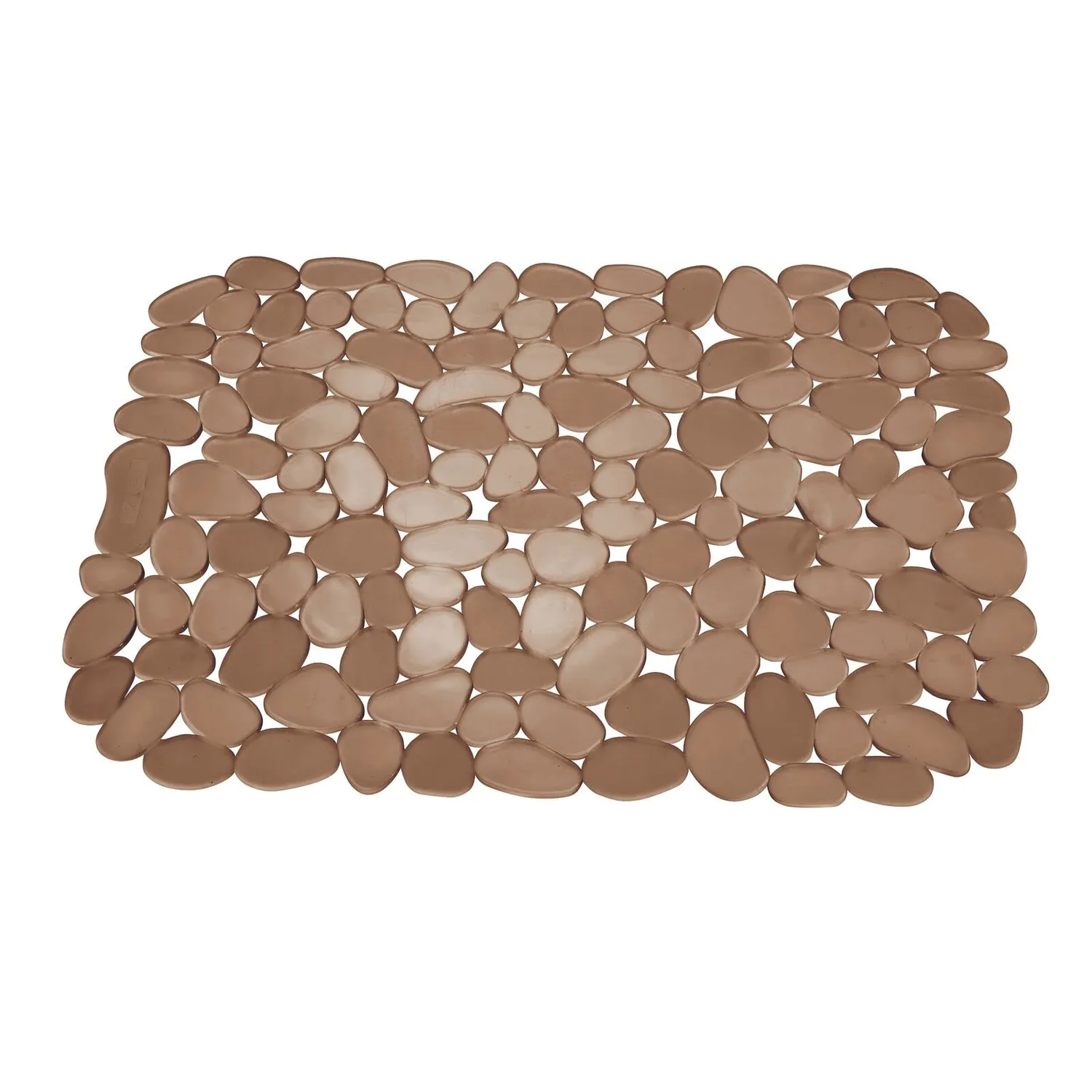 mDesign Spülenmatte PVC 2 Stück Bernstein Kiesel