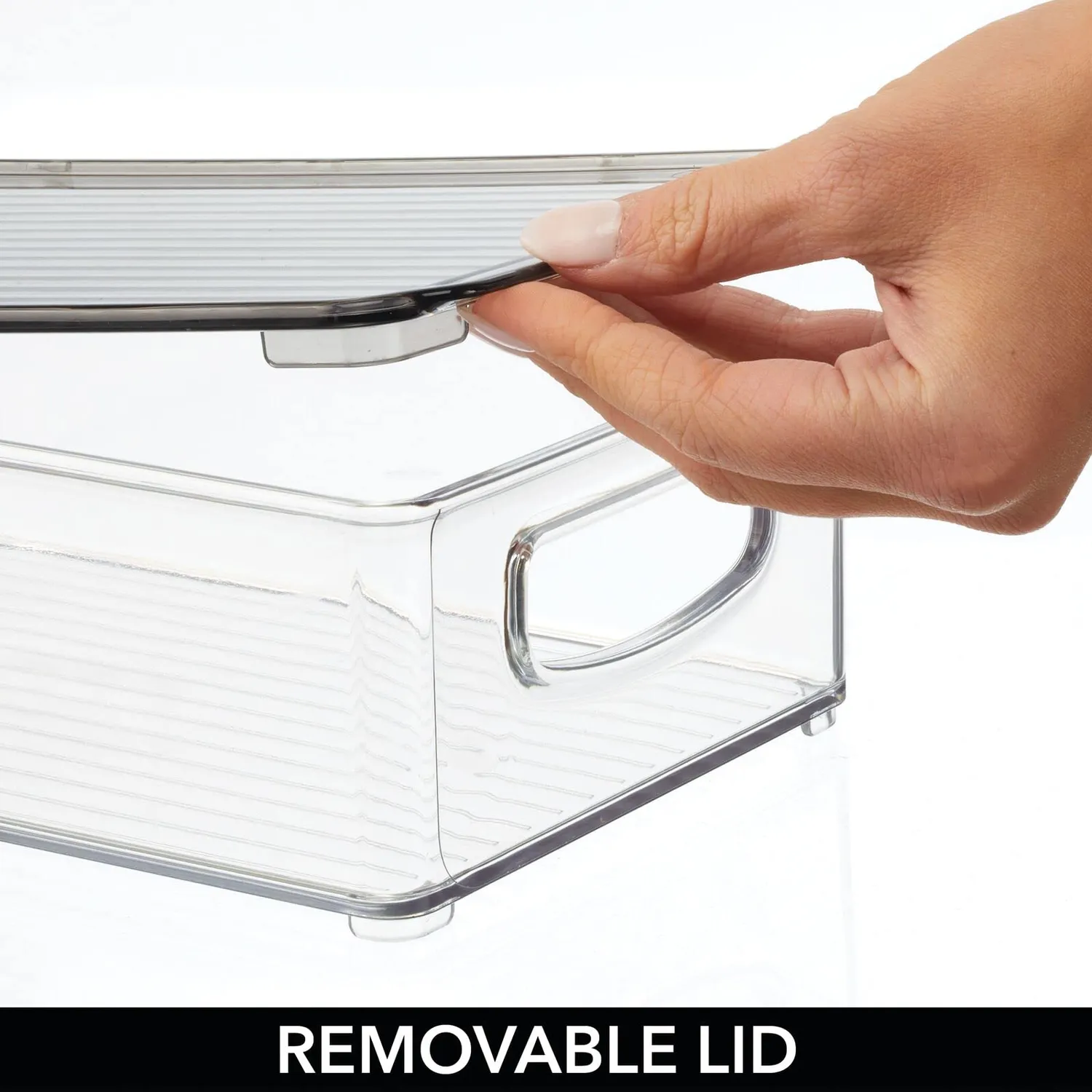 M Design Kühlschrankbox Deckel Transparent 4er-Set