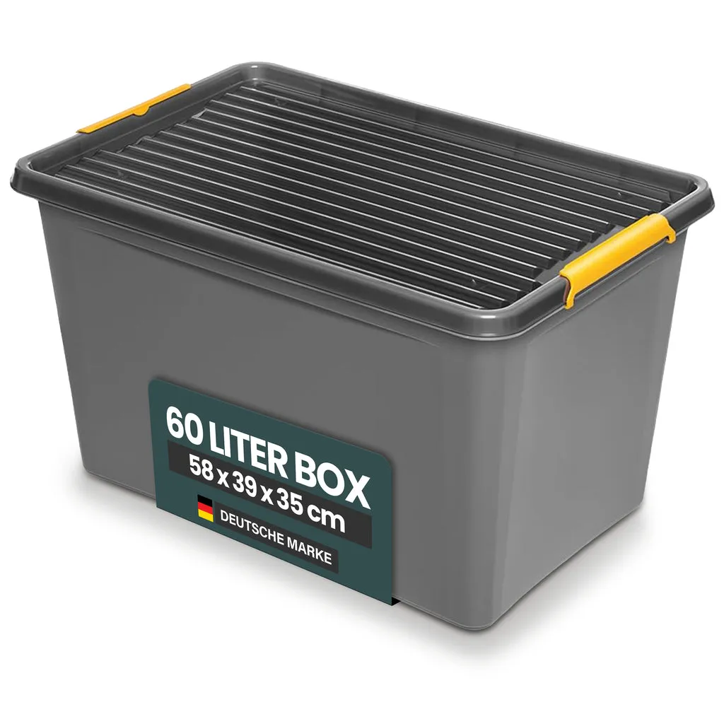 Kreher Solid Box Aufbewahrungsbox mit Deckel 60 L
