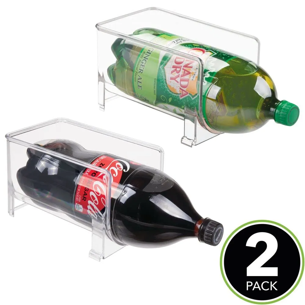 M Design Flaschenregal Kunststoff 2er-Set durchsichtig stapelbar