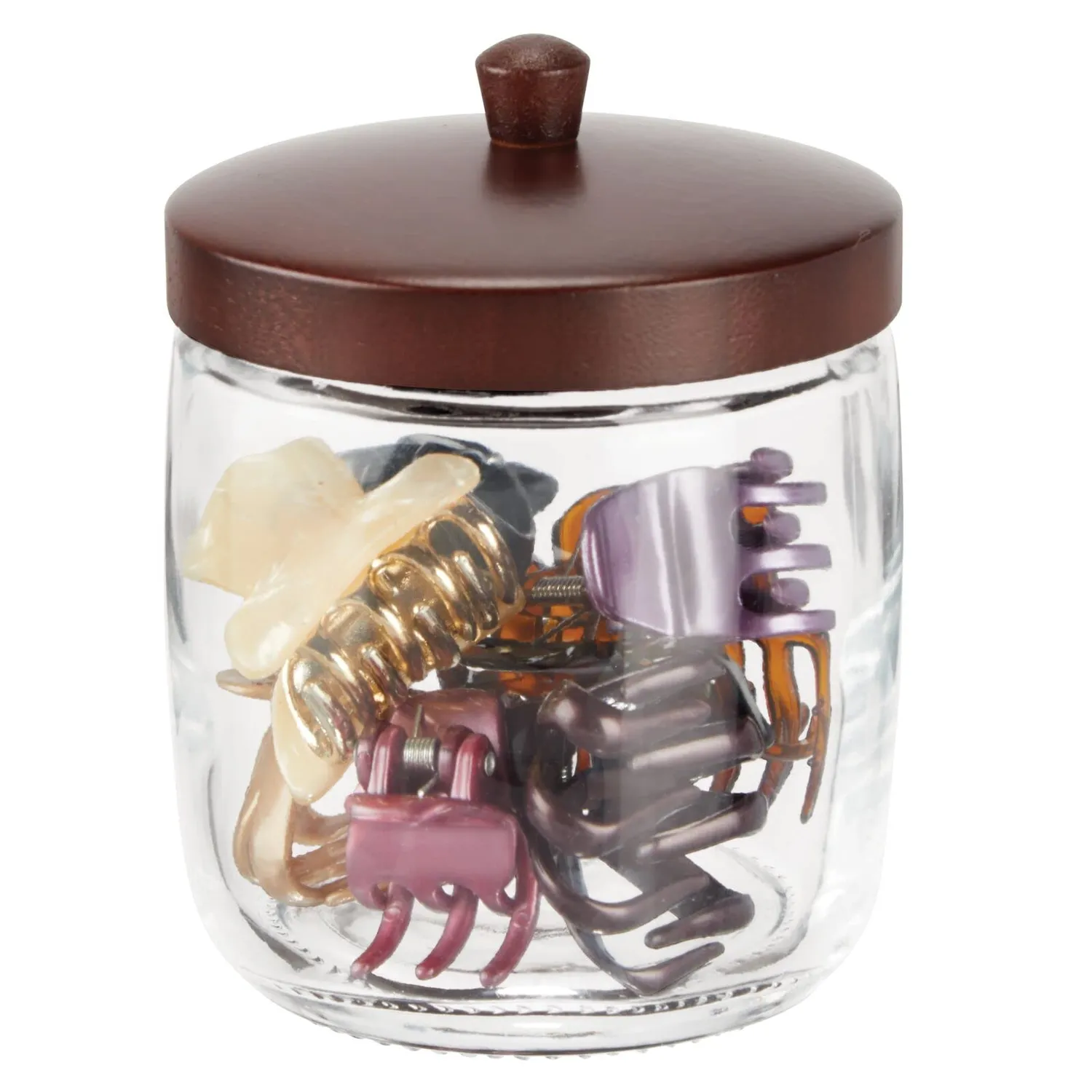 mDesign Apothekerglas Glas Bambusdeckel 2er-Set transparent