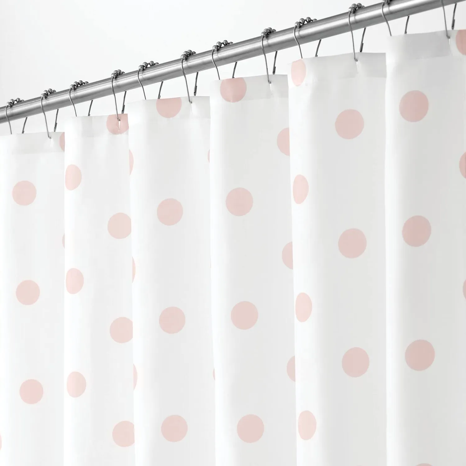 mDesign Duschvorhang Punkte rosa weiß 183x183 wasserabweisend