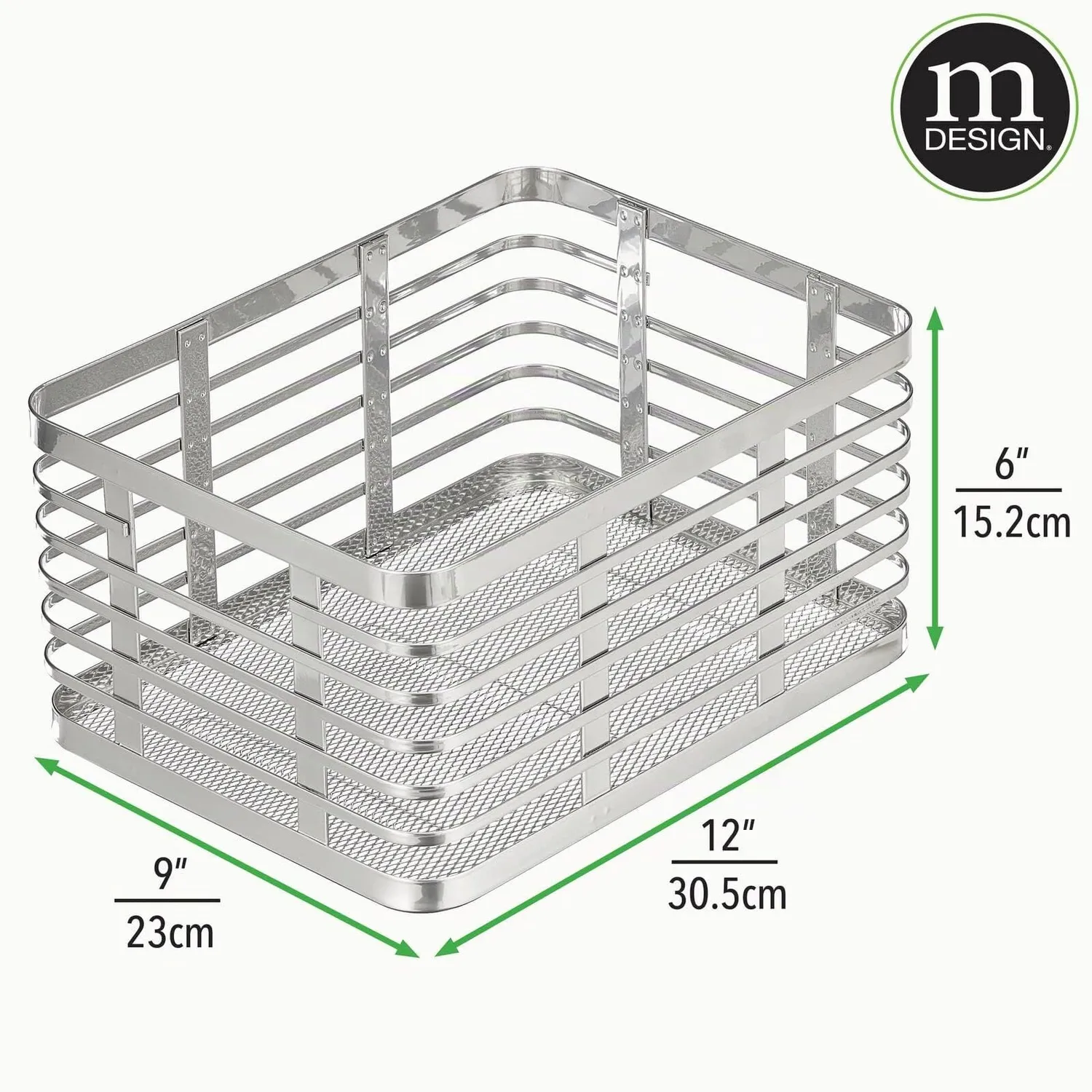 M Design Allzweckkorb Drahtkorb 6er-Set silberfarben