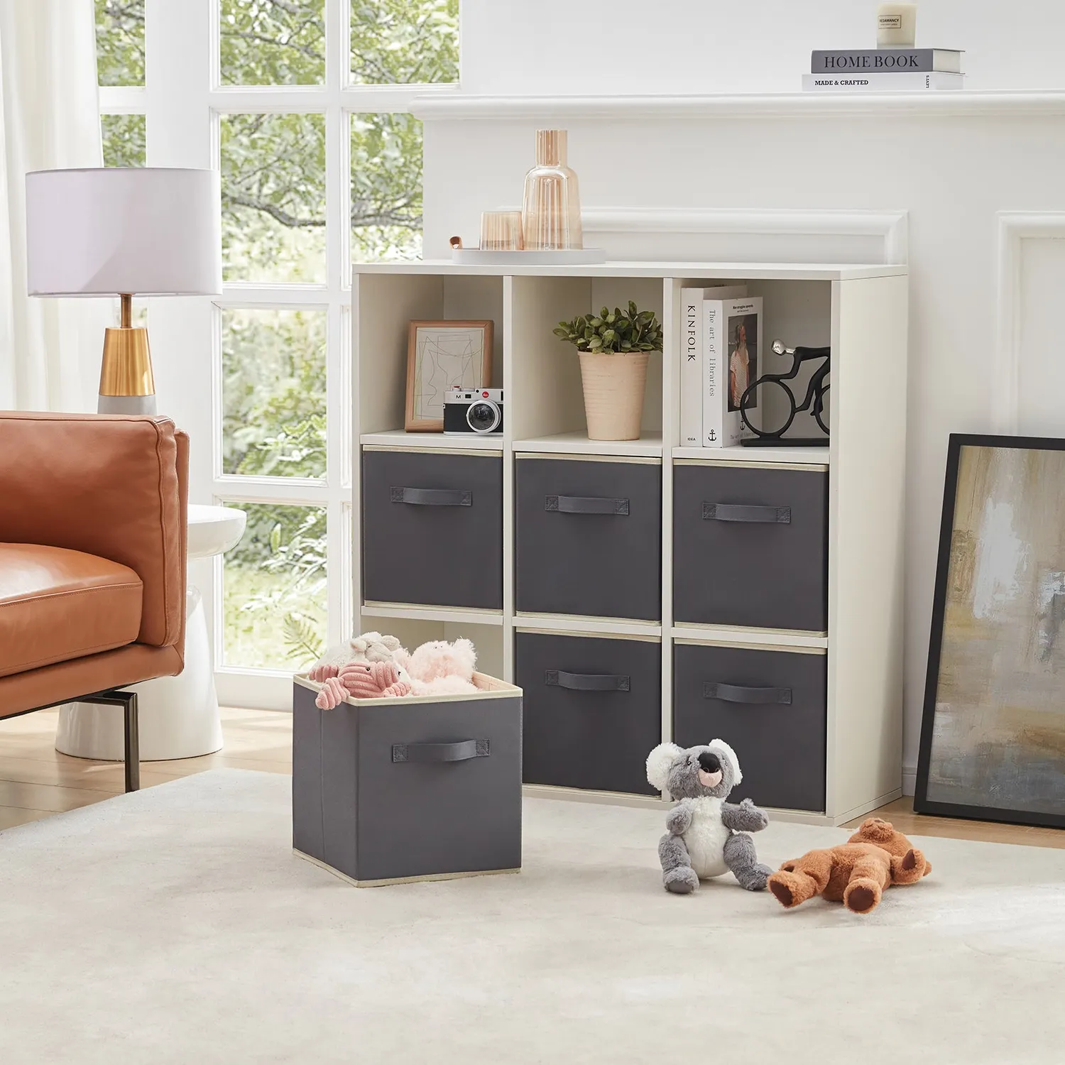 Lifewit Storage Cubes Stoffbox 6er Pack grau 28 cm faltbar