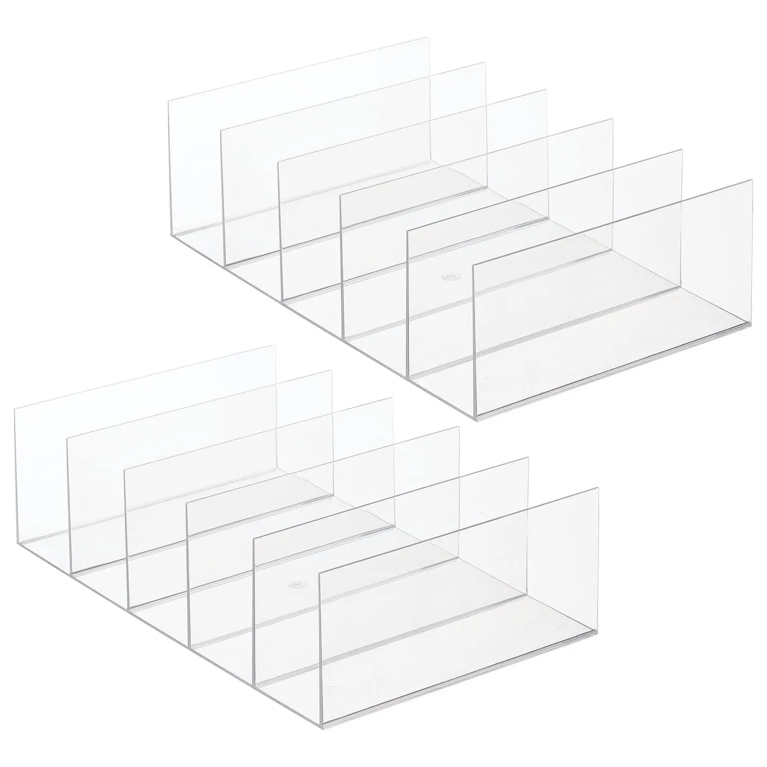 mDesign Taschen Organizer 2er-Set Transparent 5 Fächer Kunststoff