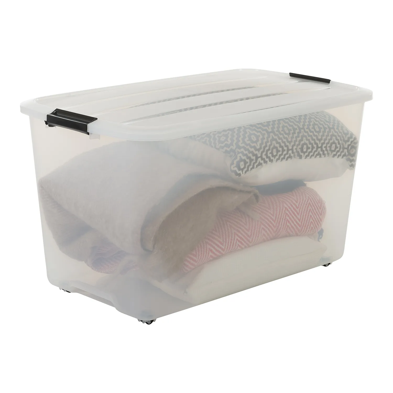 Iris Ohyama TBR-70 Aufbewahrungsbox 70L 4er-Set transparent