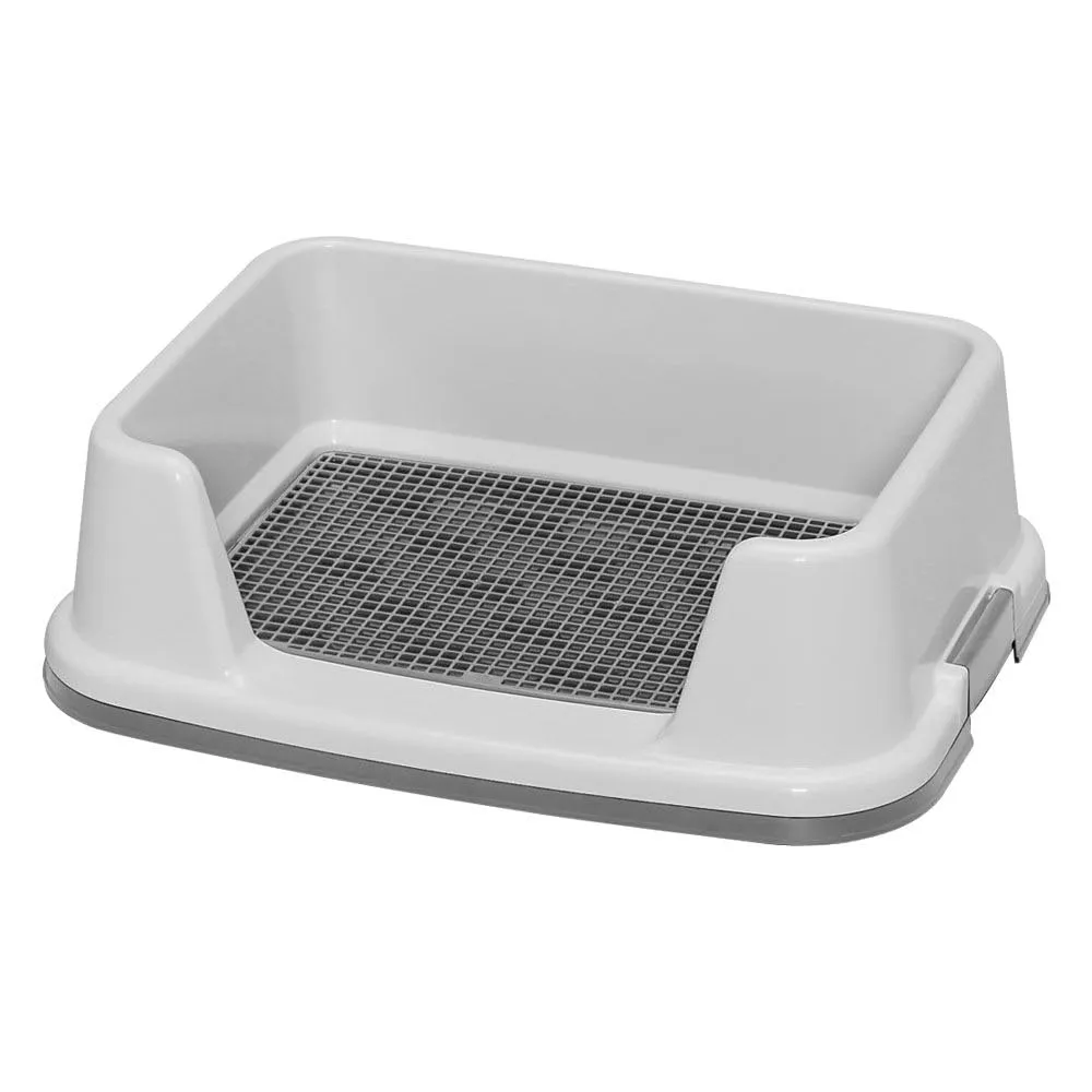 Iris Ohyama FT-650 Hundetoilette Tablett L rosa mit Halter