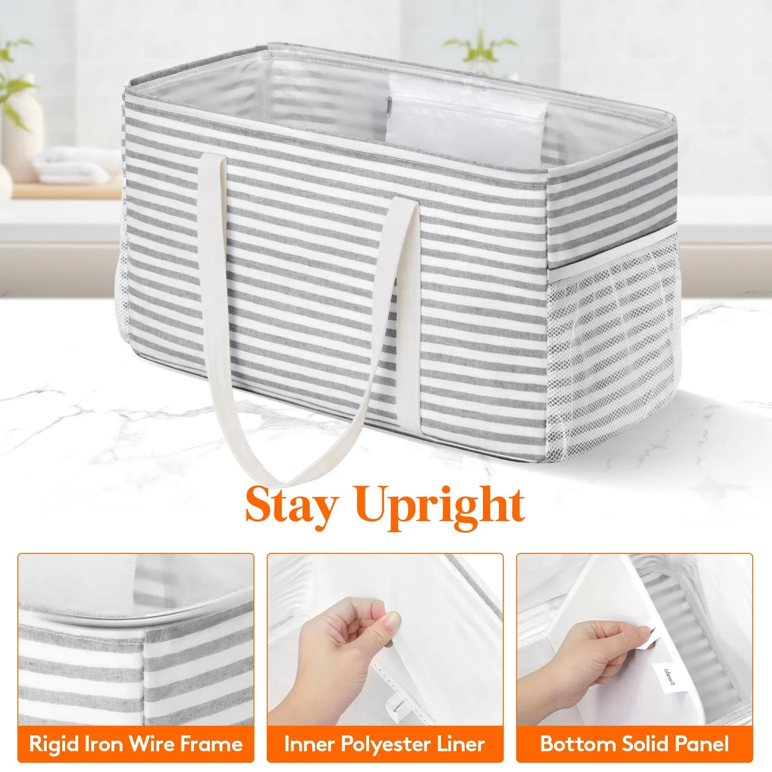 Lifewit Tragetasche faltbar 46L wasserdicht Grau