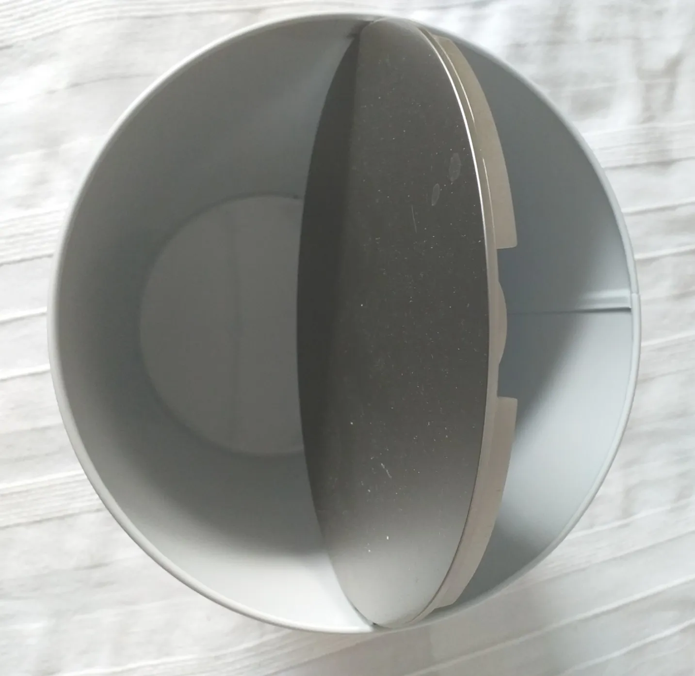 mDesign Swing Mülleimer Rund Stein Grau Schwingdeckel klein
