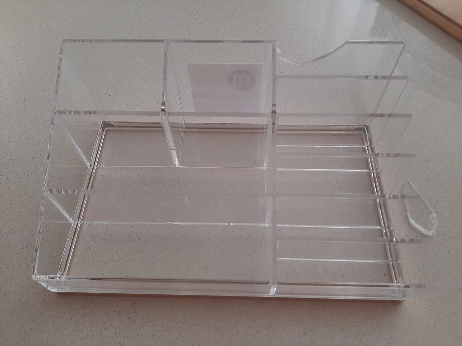 mDesign Kosmetik Organizer Rosegold 10 Fächer durchsichtig