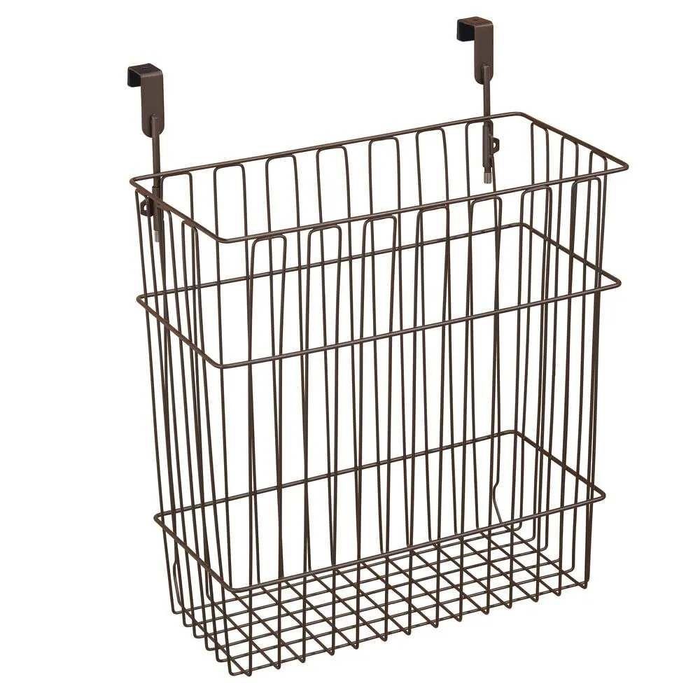 mDesign Einhängekorb Schranktür bronze Metall 15x31x40cm