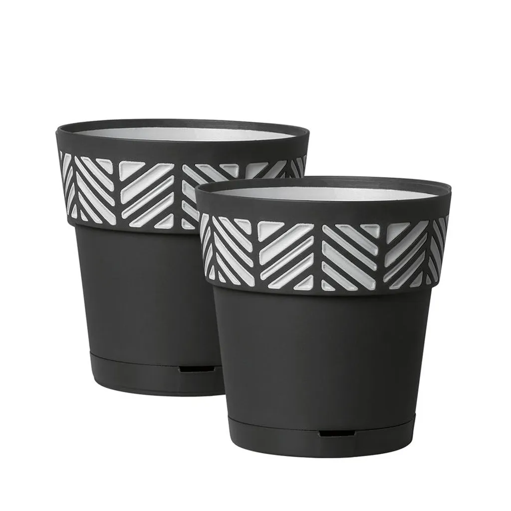 Kreher Orfeo 25x25 Pflanztopf Weiß 2er Set mit Speicher