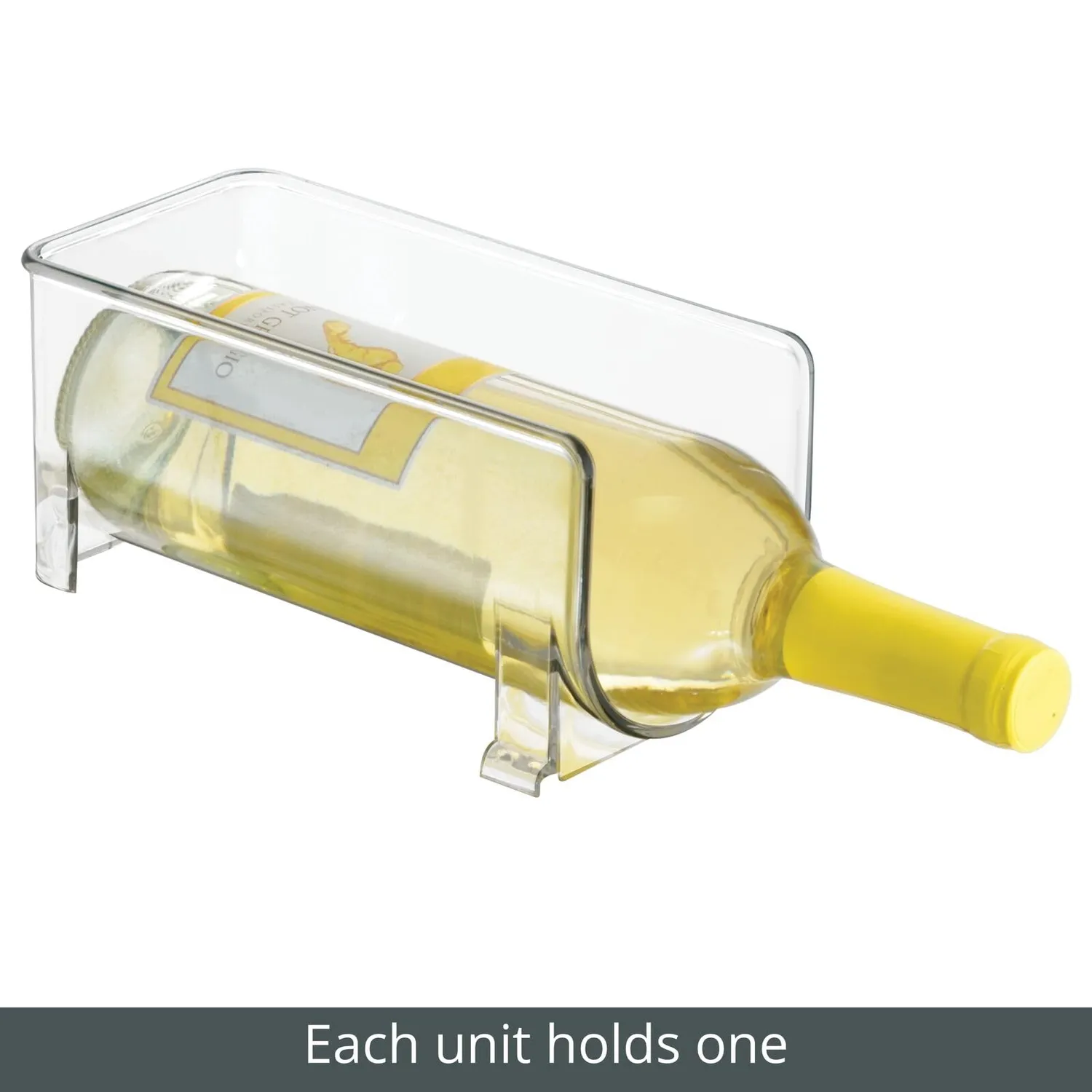 mDesign 07866 Flaschenhalter 8er-Set transparent stapelbar