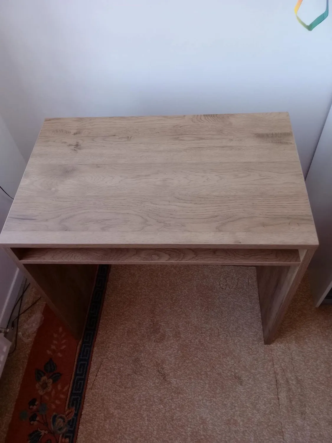 Iris Ohyama CDS-1150 Schreibtisch 100x40 cm Esche-Braun mit Kabelfach