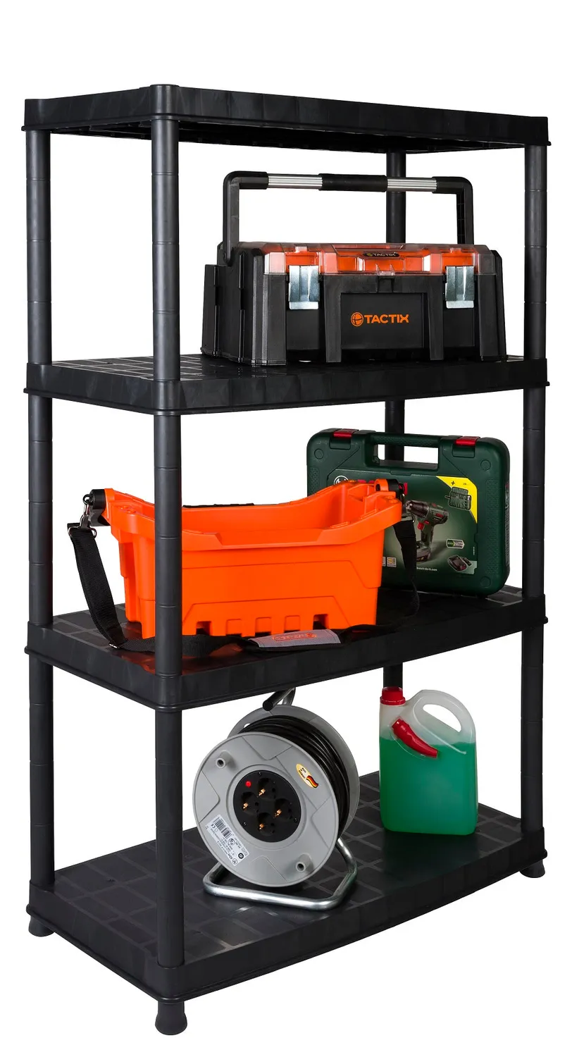 Kreher DELUXE Schwerlastregal 4 Böden 2er Set Schwarz 92 cm