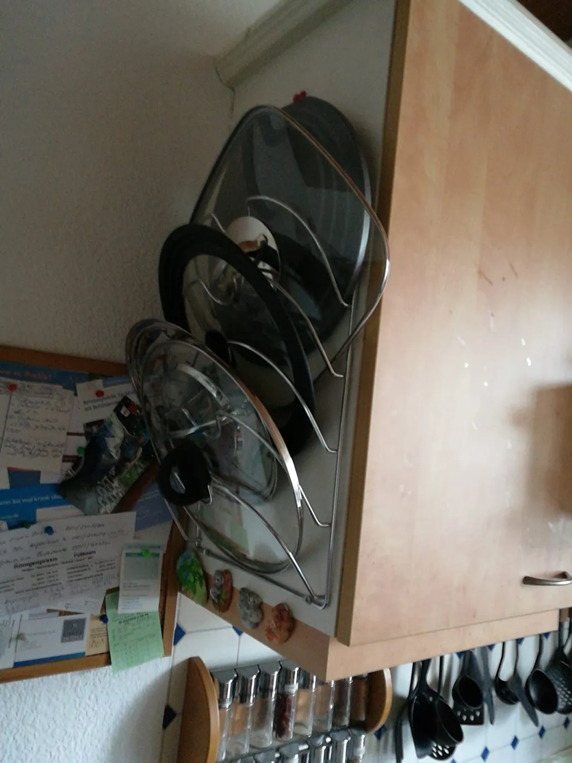 mDesign Topfdeckelhalter Deckelständer schwarz für 5 Deckel