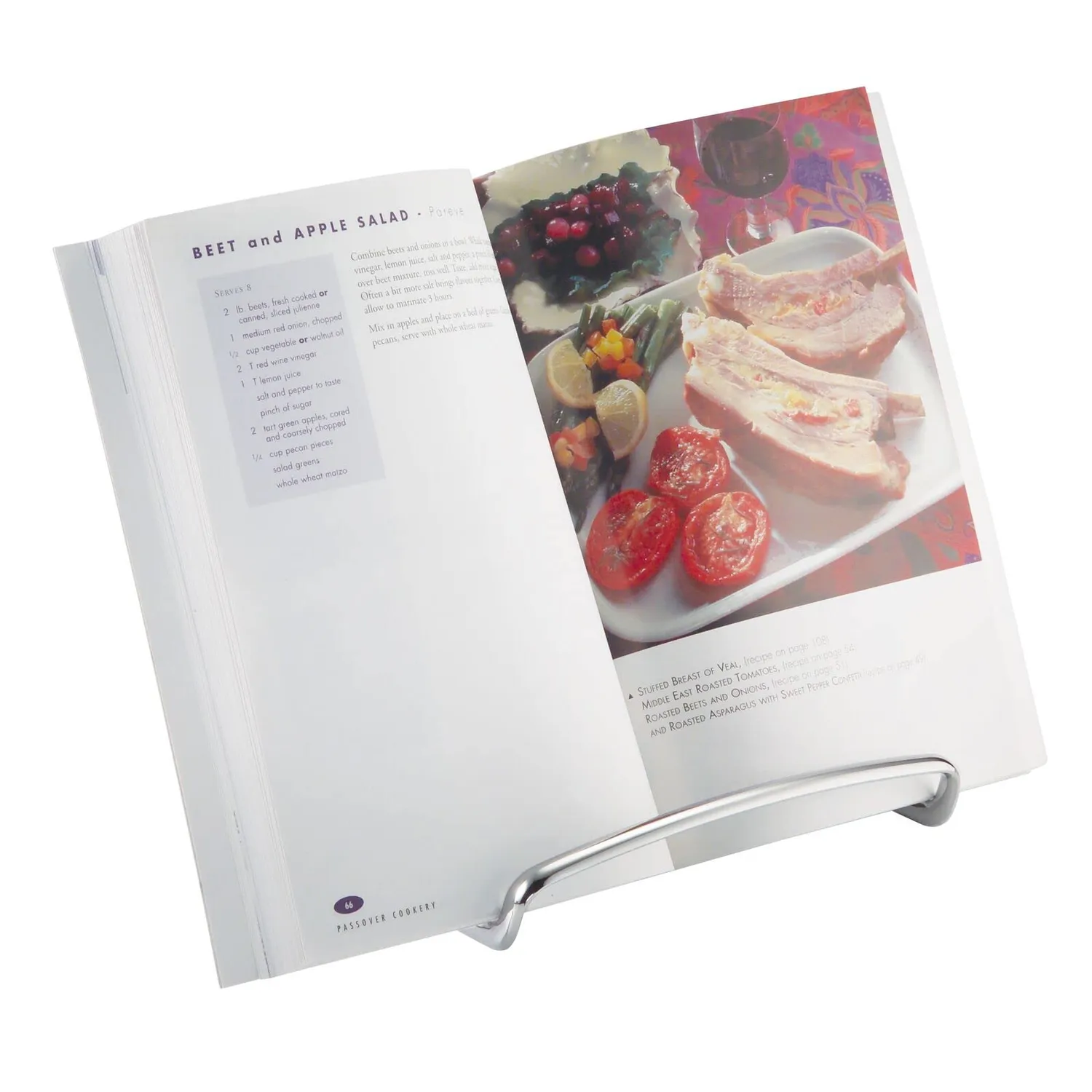mDesign Kochbuchhalter Silber 2er-Set Stahl für Rezepte