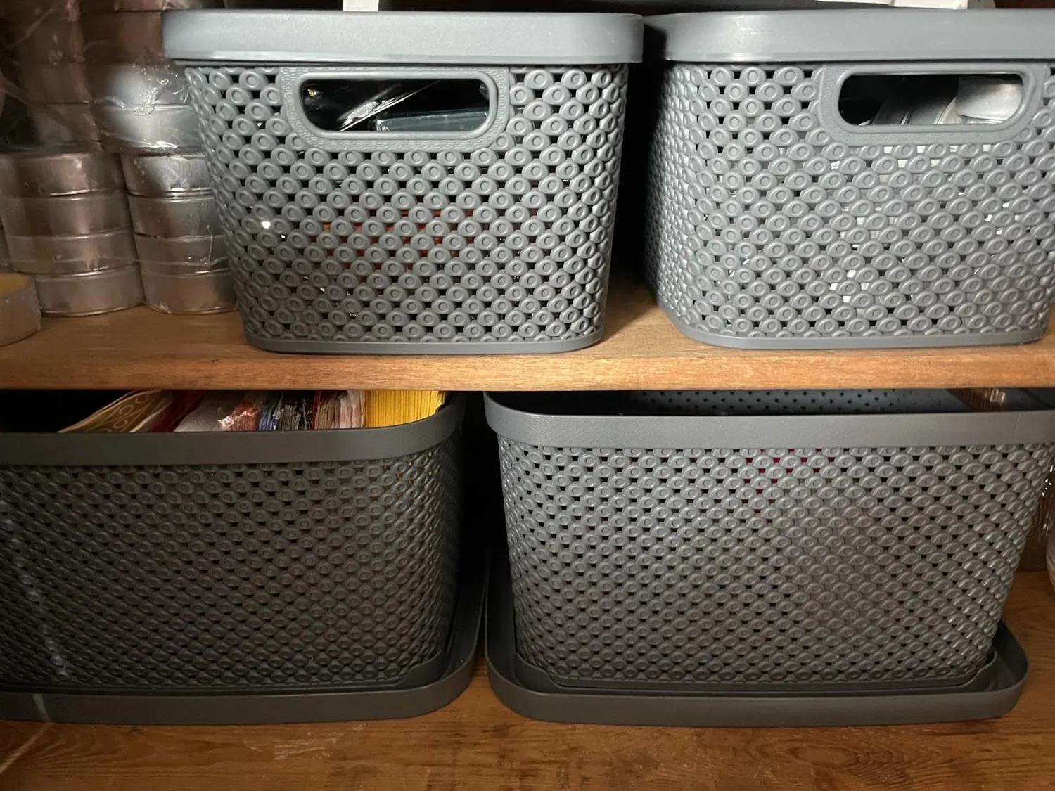 astor24 Premium Aufbewahrungsbox 3er Set 2 Liter Anthrazit