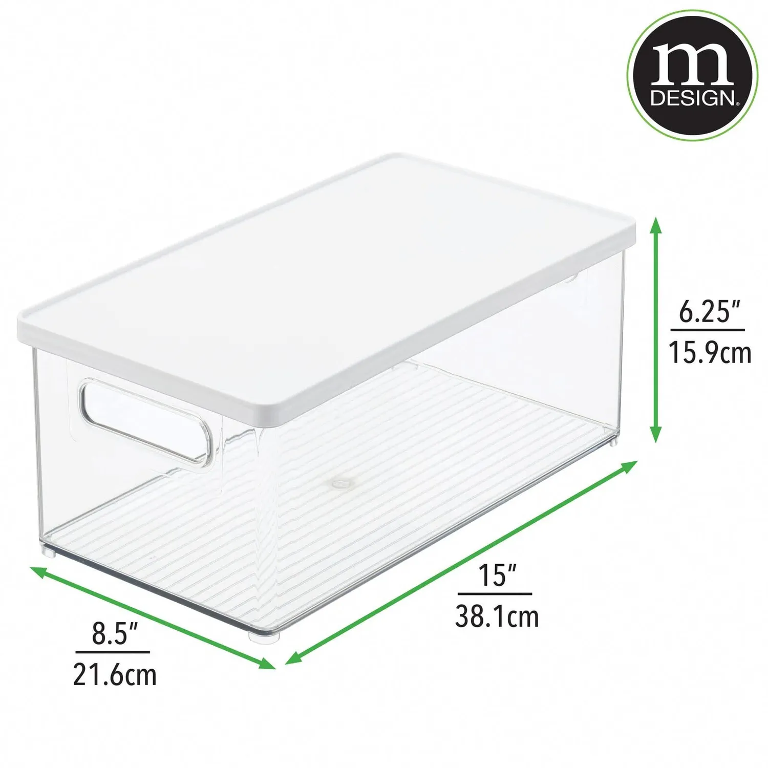 mDesign Kosmetik Organizer Box 2er-Set mit Deckel weiß
