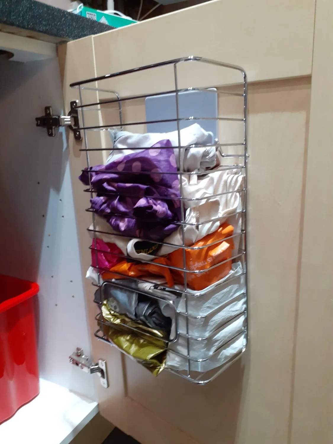 M Design Affixx Plastiktüten-Halter Metall selbstklebend stapelbar