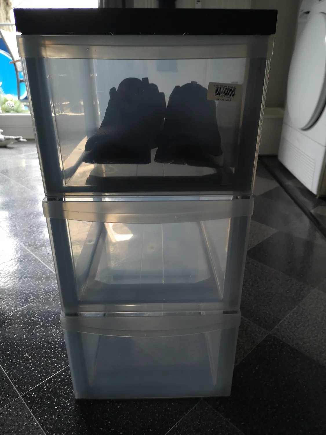 Iris Ohyama A4 Drawer DC-303 Rollcontainer Schwarz 3 Schubladen