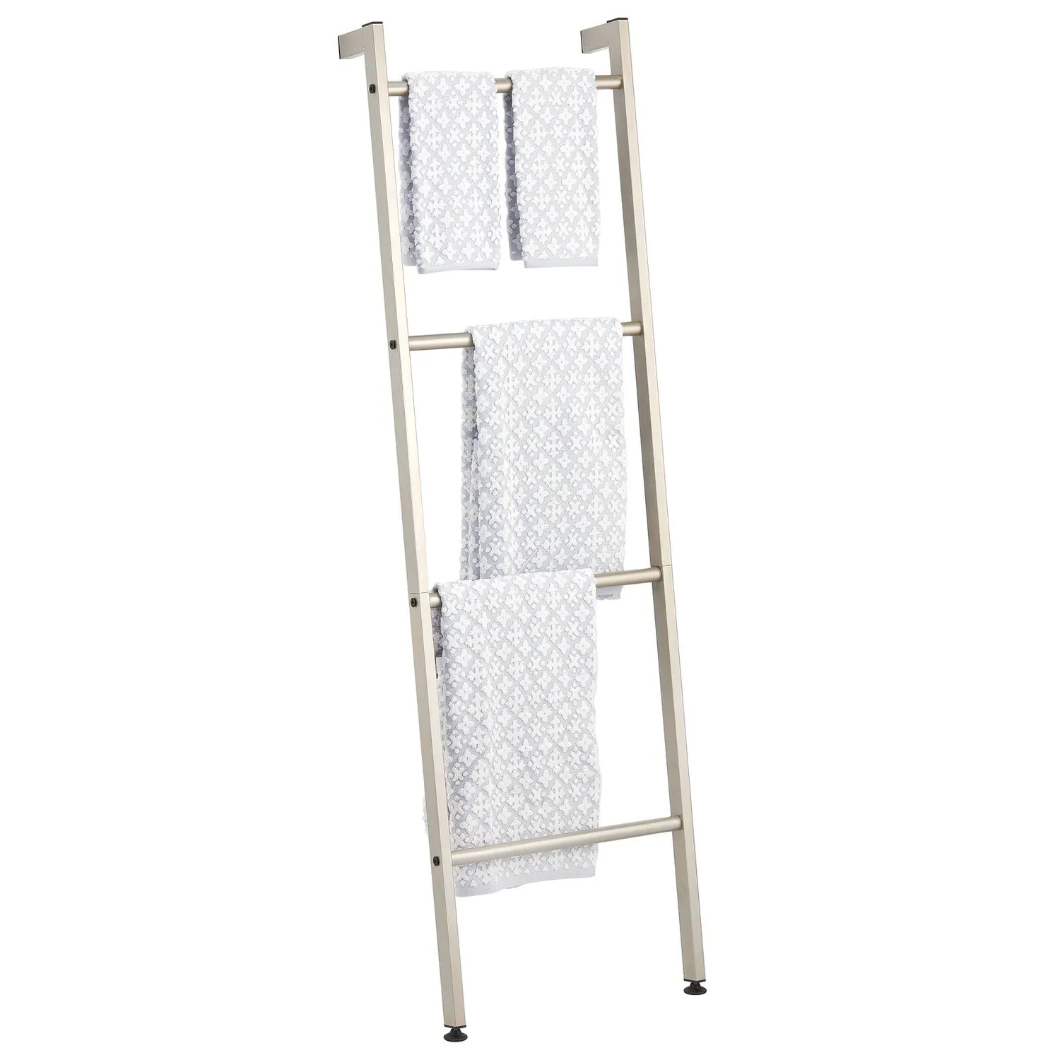 mDesign Handtuchleiter Handtuchständer beige 4 Ebenen Metall