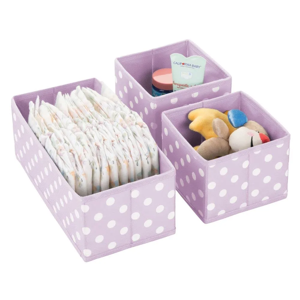 mDesign Aufbewahrungsboxen 09284MDBEU 12er Set Lila gepunktet