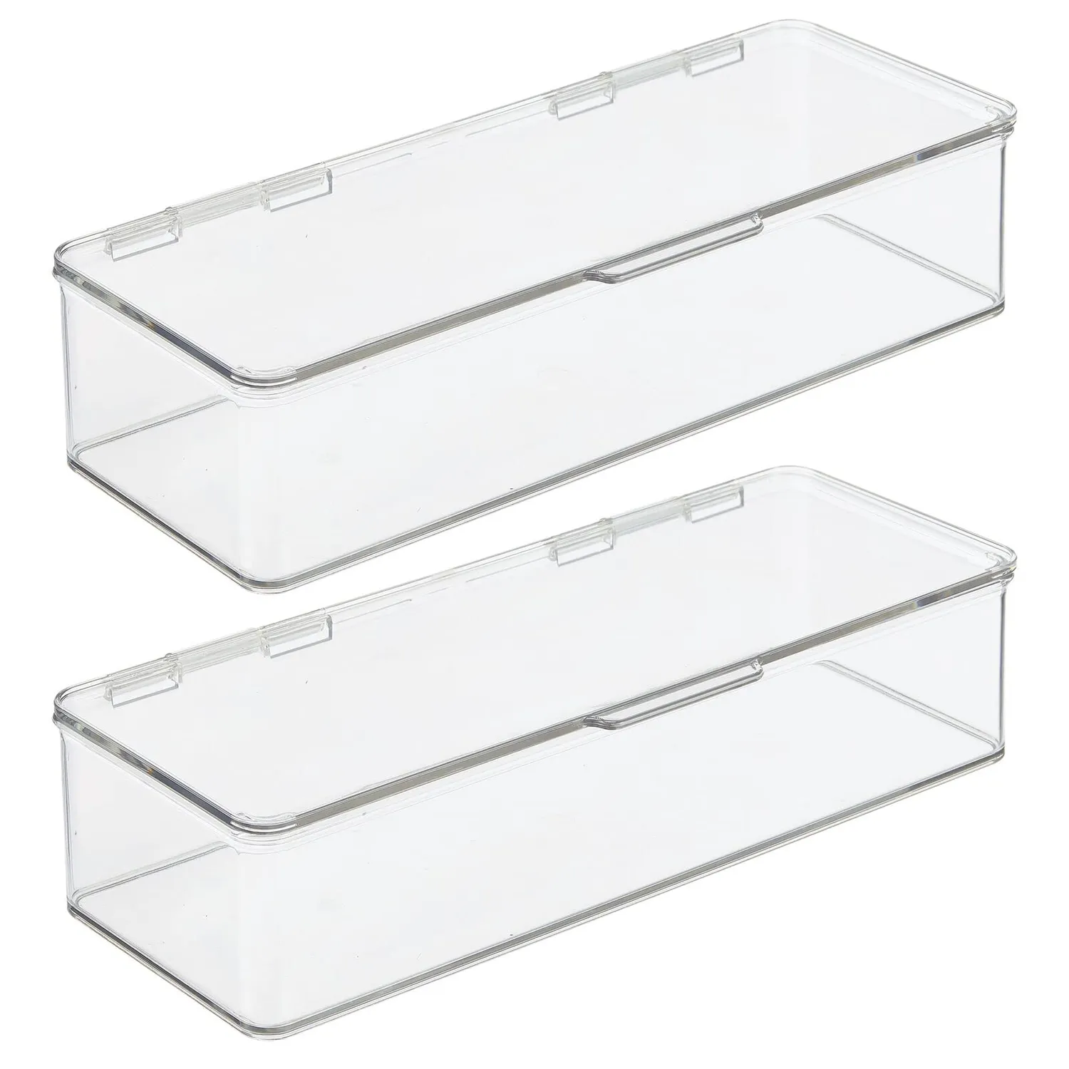 M Design Vorratsbox Klappdeckel Kühlschrankbox 2er-Set durchsichtig