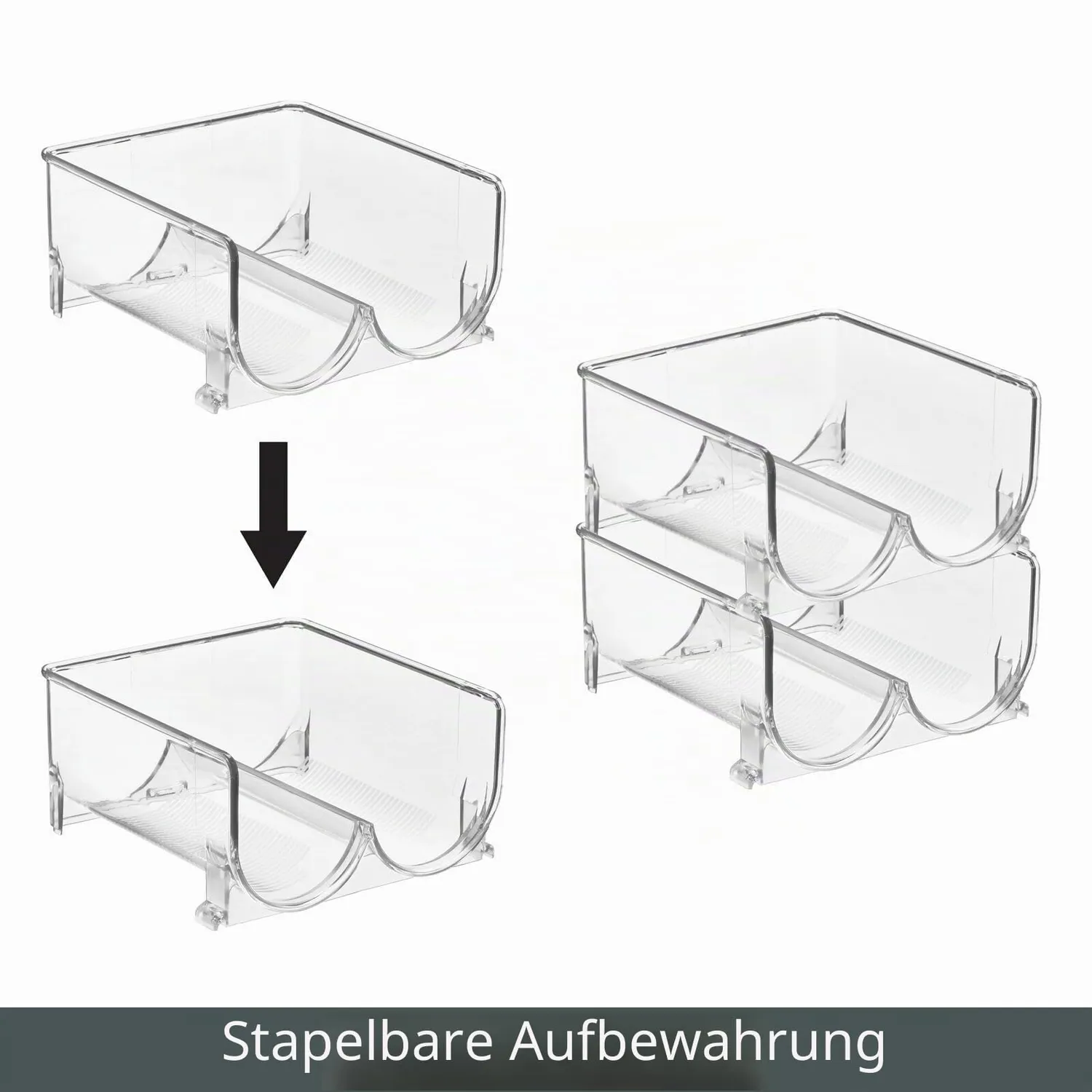 M Design Weinständer Flaschenhalter 8 Flaschen transparent