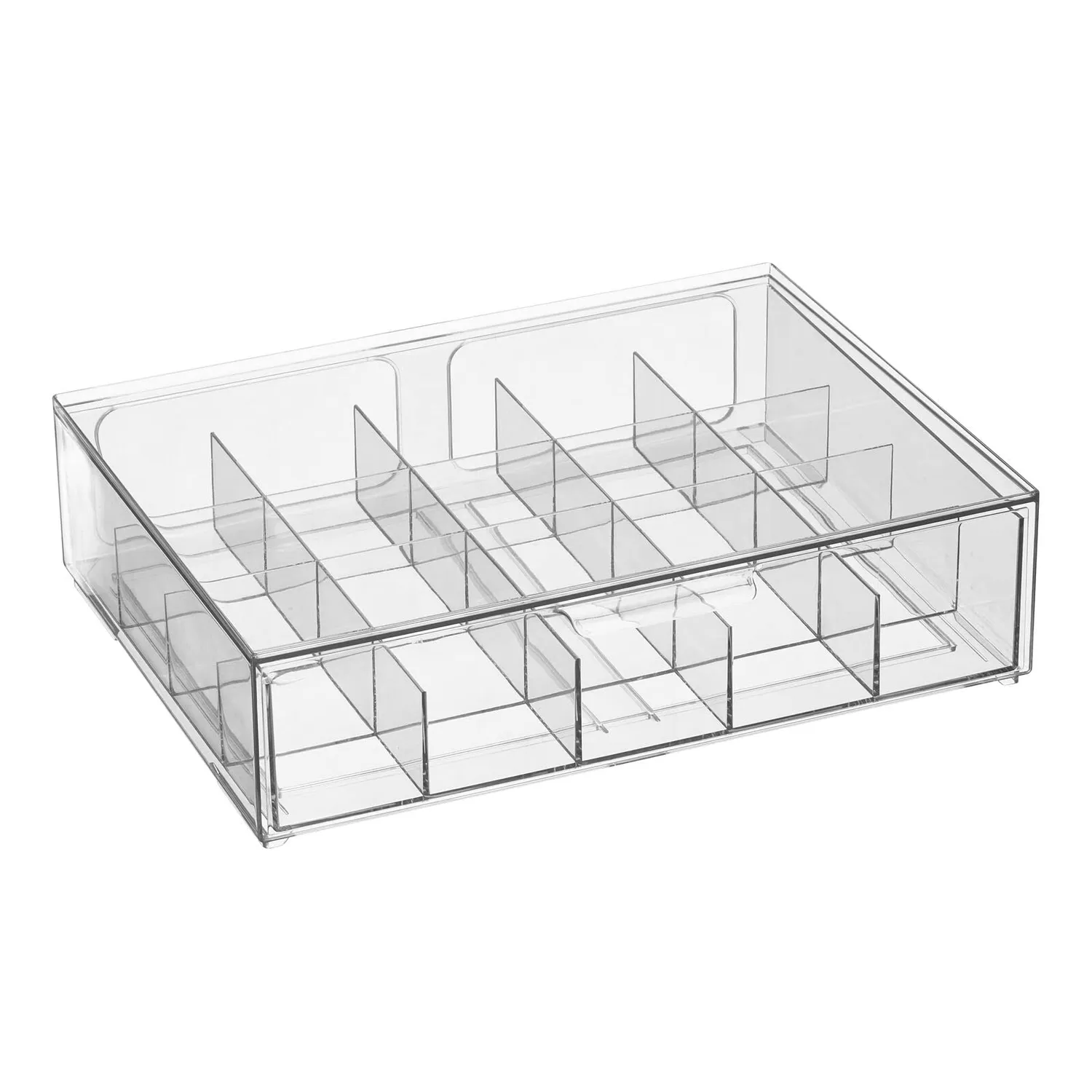 mDesign 23048MDKEU Teekiste Aufbewahrungsbox durchsichtig 20 Fächer