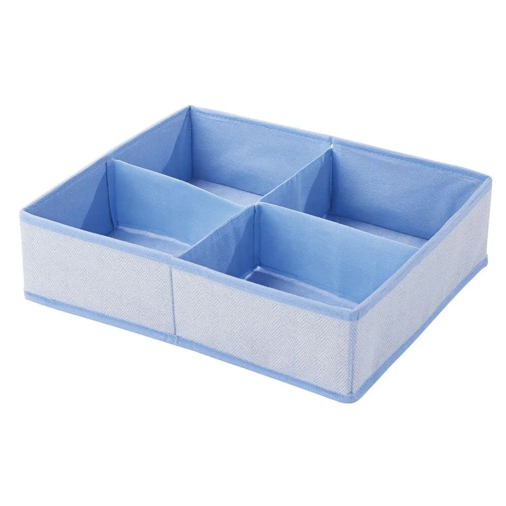 mDesign Baby Organizer Aufbewahrungsbox blau 4 Fächer