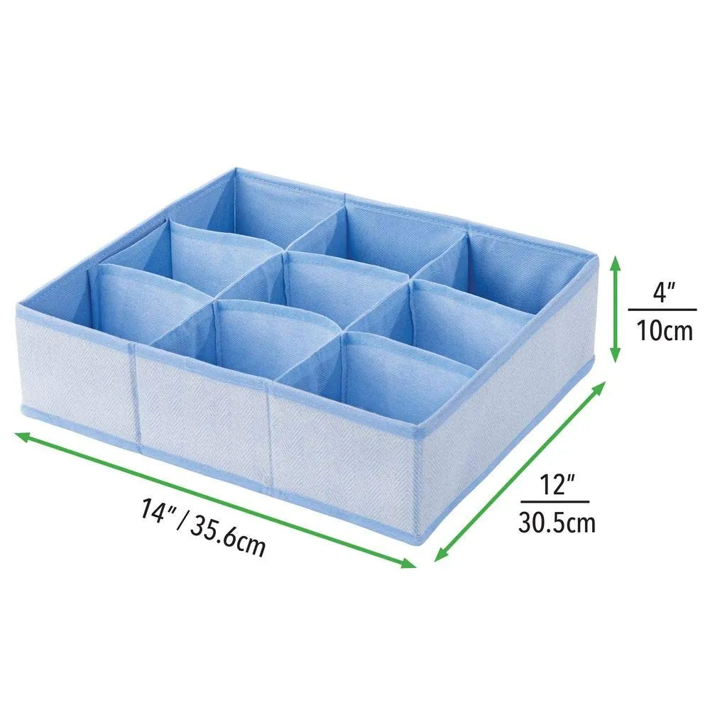 mDesign Schrank Organizer 9 Fächer blau Fischgrät