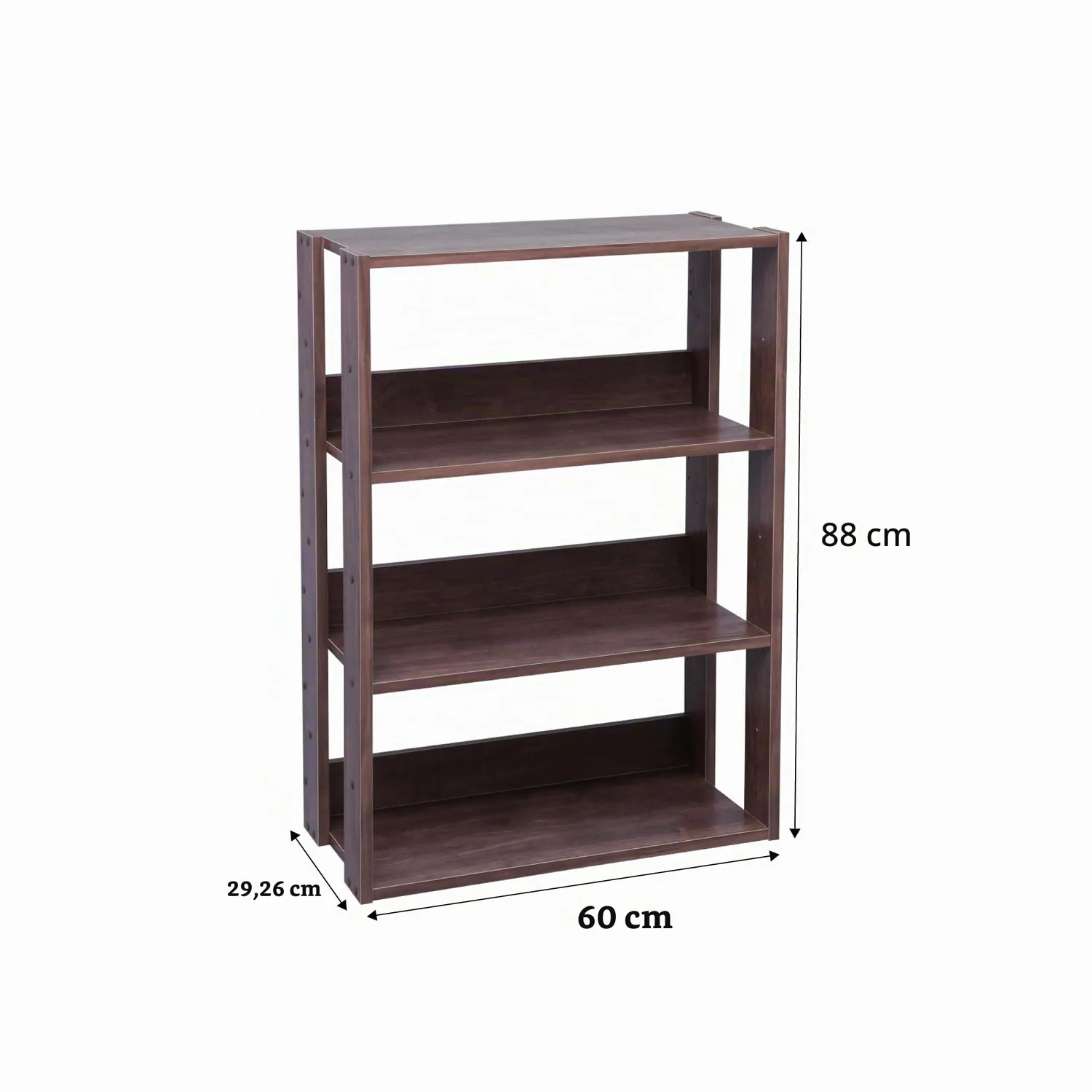 Iris Ohyama OWR-600 Holzregal Braun 60 cm 4 Böden