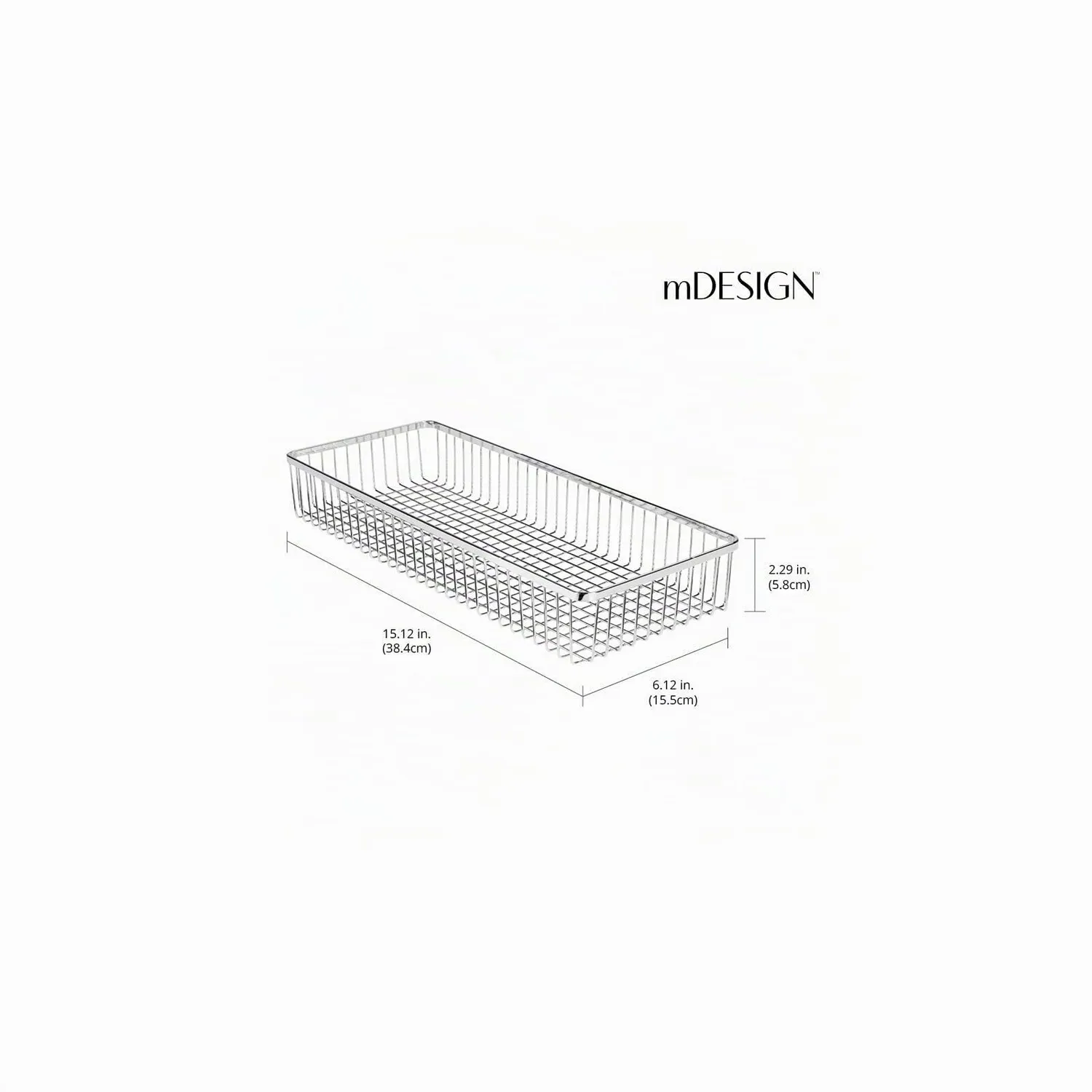 mDesign 09745MDKEU Schubladenkasten Metall 4er silber
