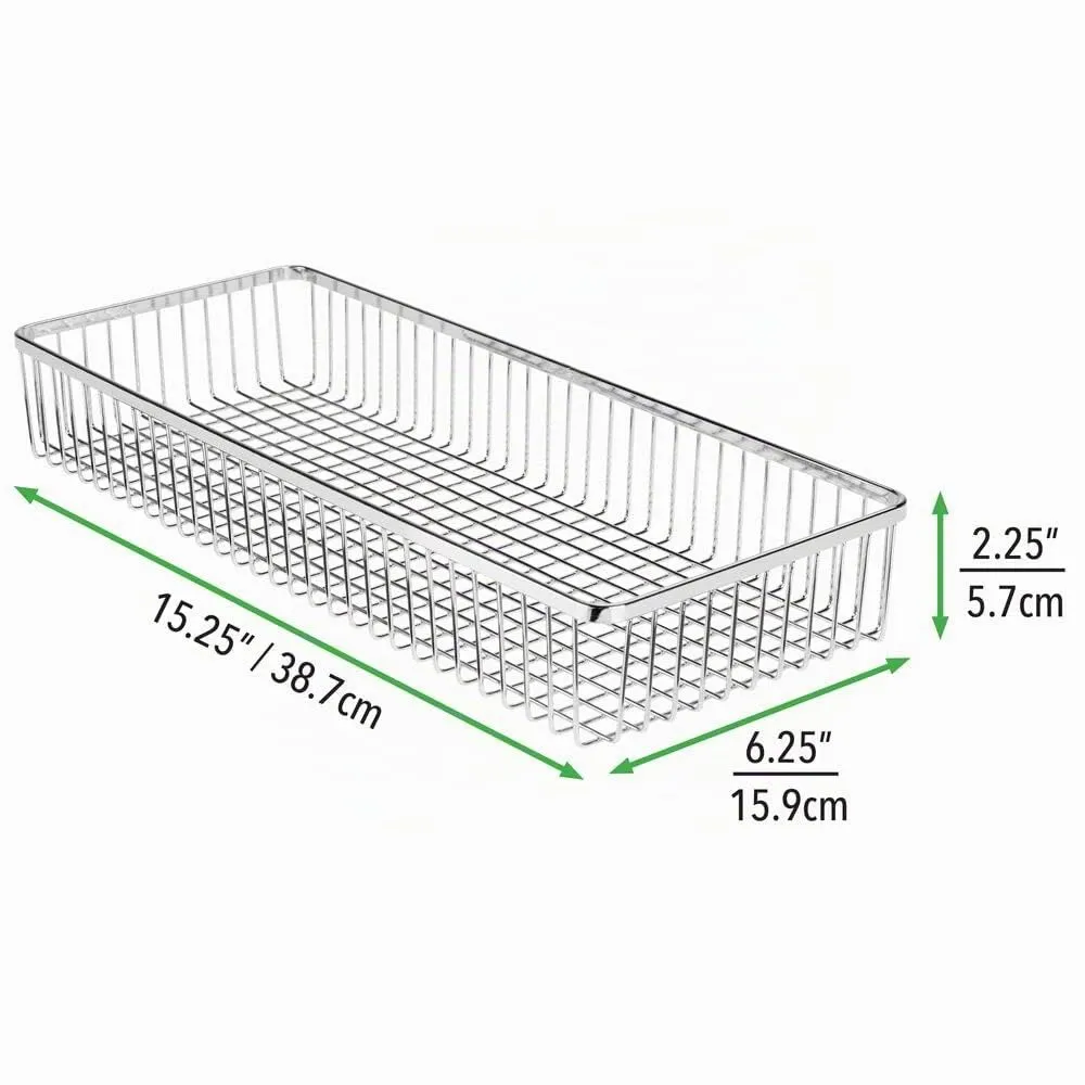 mDesign 09745MDKEU Schubladenkasten Metall 4er silber