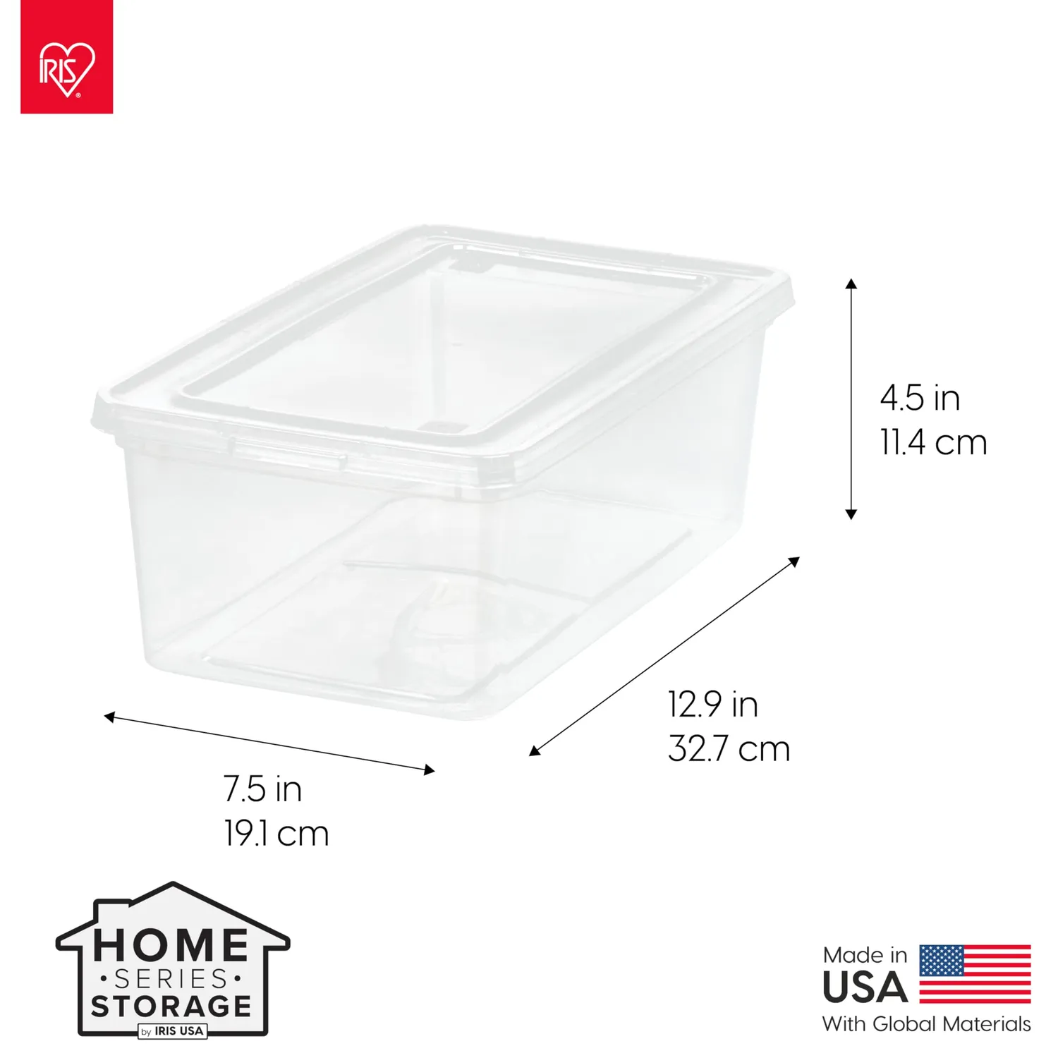 Iris Ohyama CNL-5 Aufbewahrungsbox 5L 20er-Set transparent