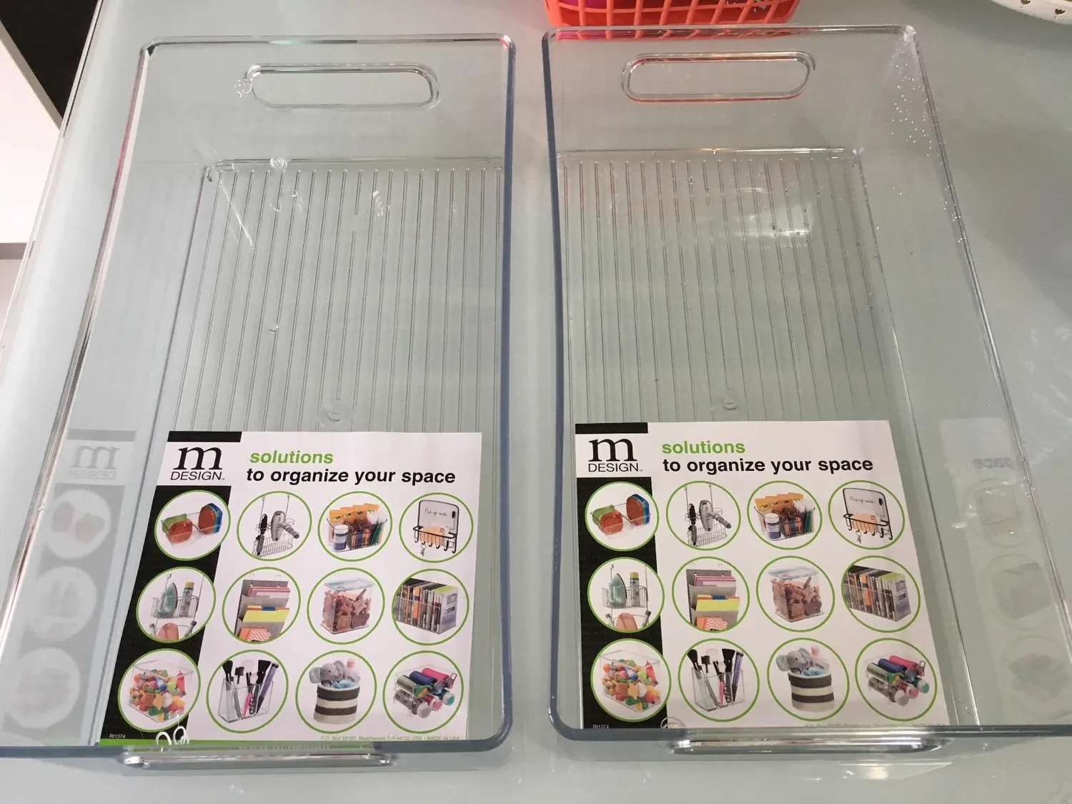 mDesign Aufbewahrungsbehälter 2 Stück transparent BPA-frei