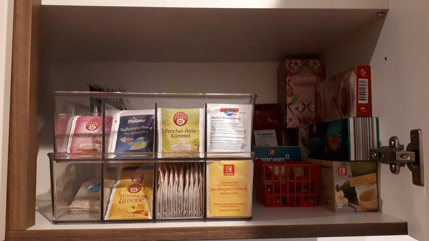 M Design Aufbewahrungsbox Kunststoff 2er transparent 8 Fächer