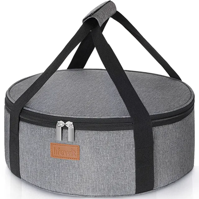 Lifewit Tortentasche Isoliert Rund Grau 31x31x12cm