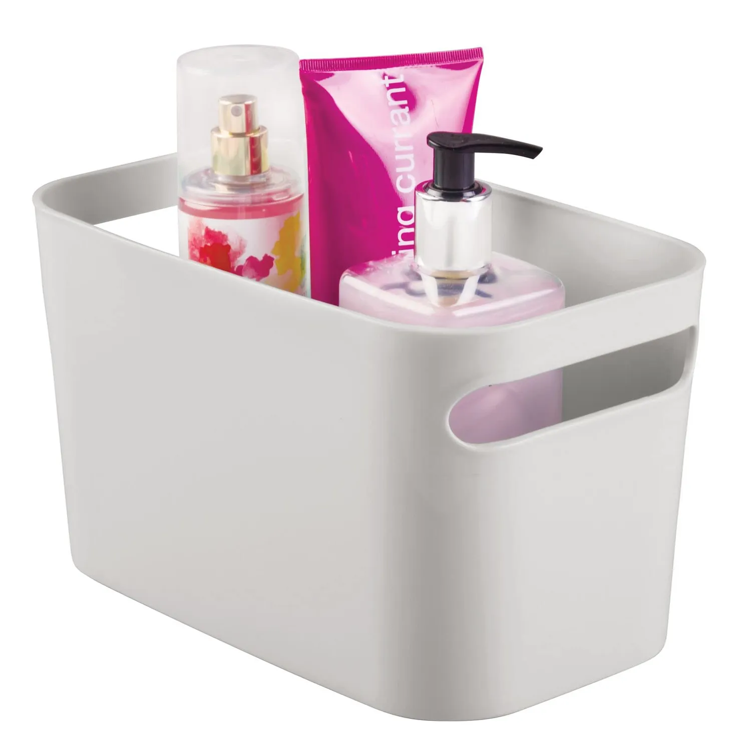 mDesign Bad Aufbewahrungskorb 25,4 cm 2er Set hellgrau